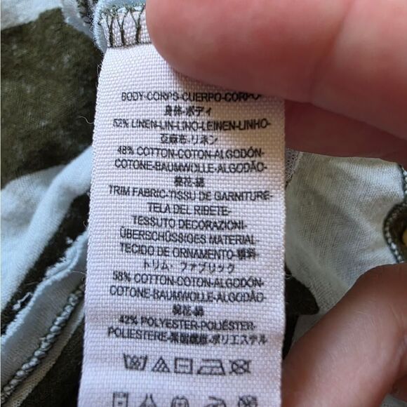 Feee People Claire Striped Blue And Green Tee Small - Picture 4 of 6